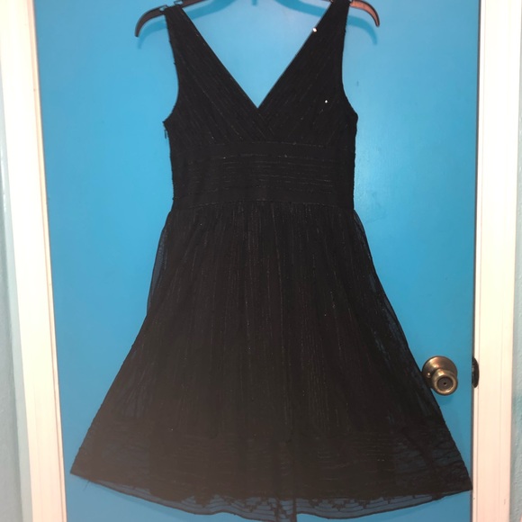 Maggy London Beautiful Sequined Little Black Dress - Picture 2 of 9